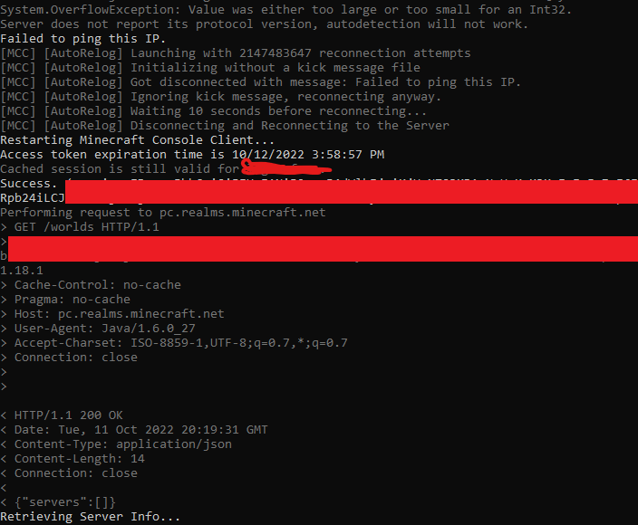 [BUG] mcc says it cant connect to the server · Issue #2262 · MCCTeam ...